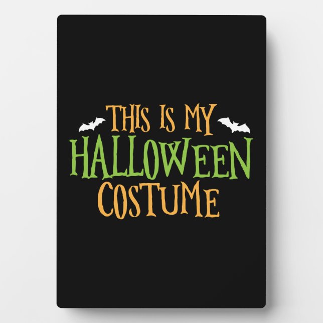Placa Expositora Halloween - Este Es Mi Traje De Halloween (Frente)