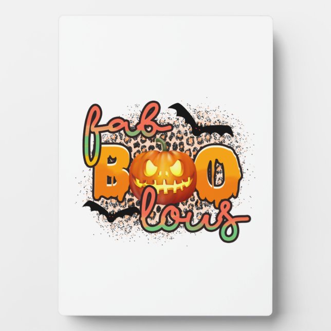 Placa Expositora Halloween Fab Boo Lous Cumpleaños (Frente)