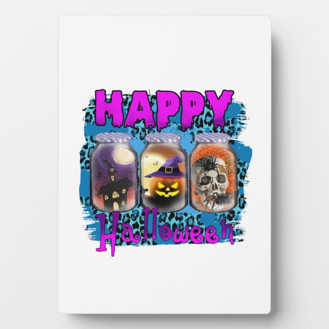 Placa Expositora Halloween Feliz cumpleaños de Halloween (Frente)