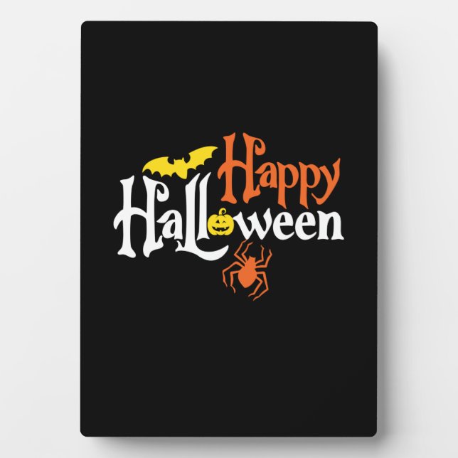Placa Expositora Halloween Feliz cumpleaños de Halloween (Frente)