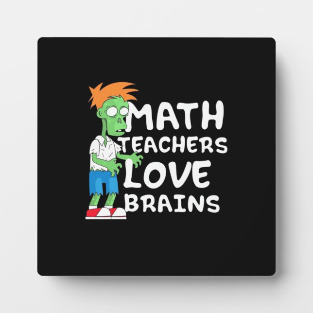 Placa Expositora Halloween Math Teacher Love (Frente)