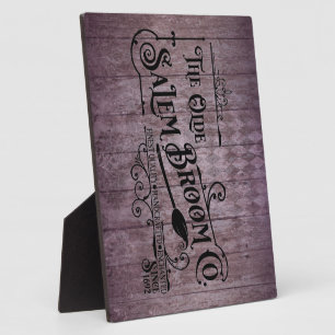 Placa Expositora Halloween Purple Grunge Gothic Salem Broom Company
