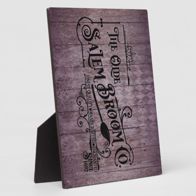Placa Expositora Halloween Purple Grunge Gothic Salem Broom Company (Lado)