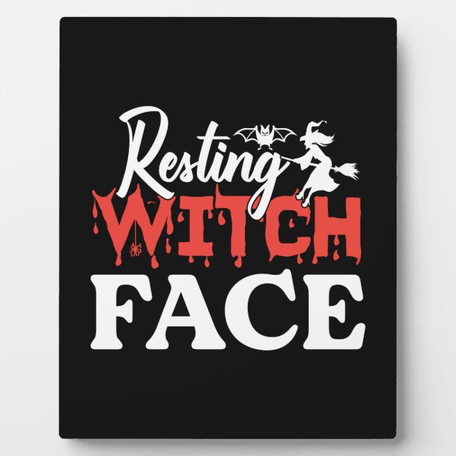 Placa Expositora Halloween Resting Witch Factura Cumpleaños (Frente)