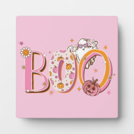 Placa Expositora Halloween rosa y perrito