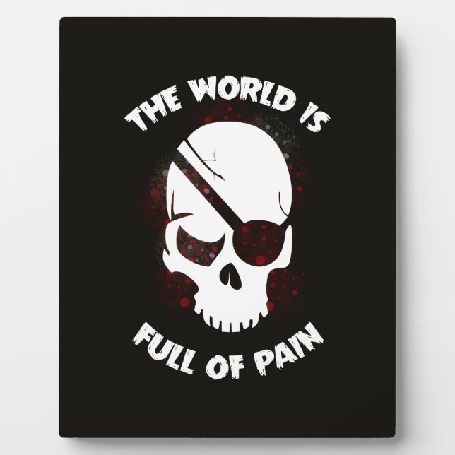 Placa Expositora Halloween Skull Dark Black Scary (Frente)