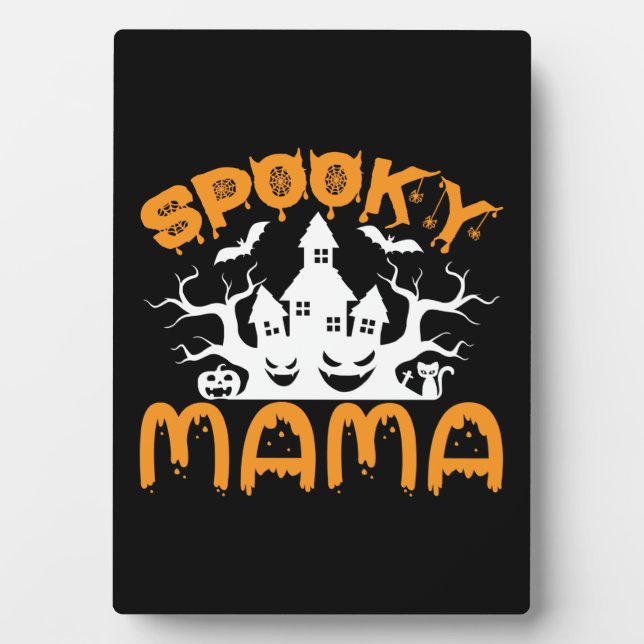 Placa Expositora Halloween Spooky Mama Birthday (Frente)