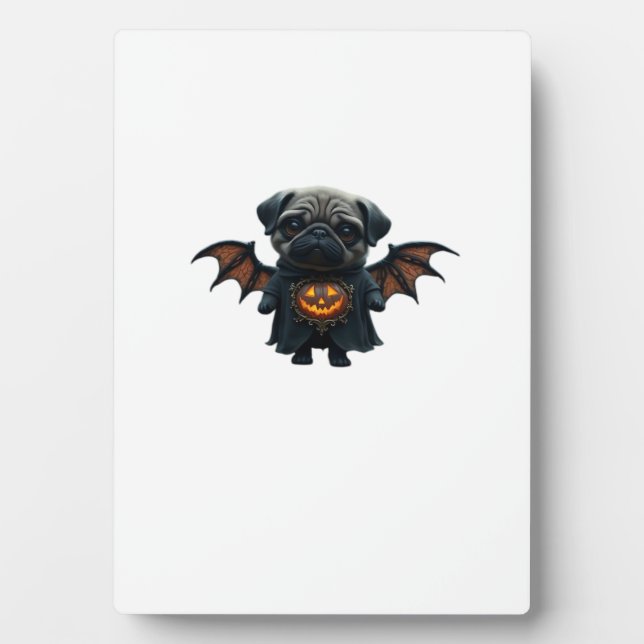 Placa Expositora Halloween Spooky Pug Classic T-Shirt (Frente)