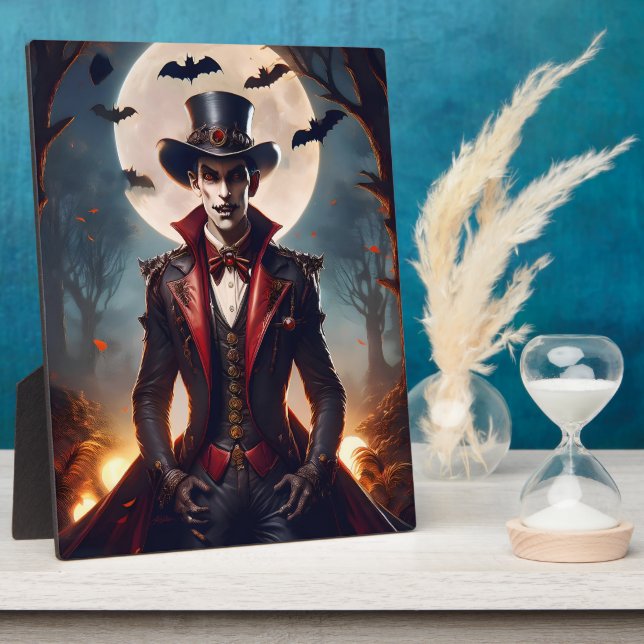 Placa Expositora Halloween Steampunk Gótico Zombie Vampiro (Lado)