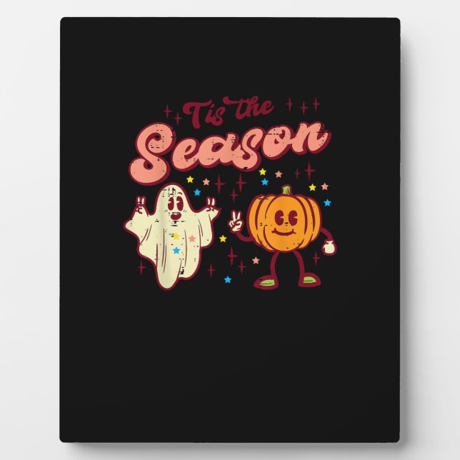 Placa Expositora Halloween Tis The Season Retro Costume Groovy Wome (Frente)