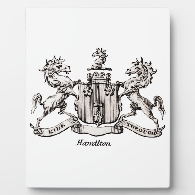 PLACA EXPOSITORA HAMILTON FAMILIAR CREST (Frente)
