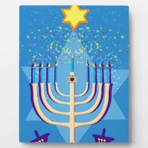 Placa Expositora hanukkah menorah