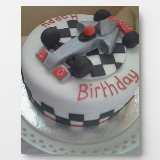 Placa Expositora happy birthday racing car (Frente)
