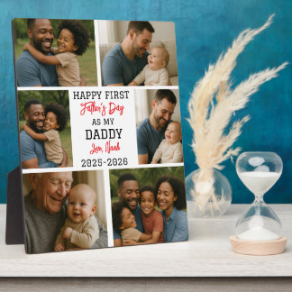 Placa Expositora Happy First Father Day Photo Collage