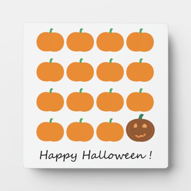 Placa Expositora Happy Halloween Cumpkin Patch (Frente)