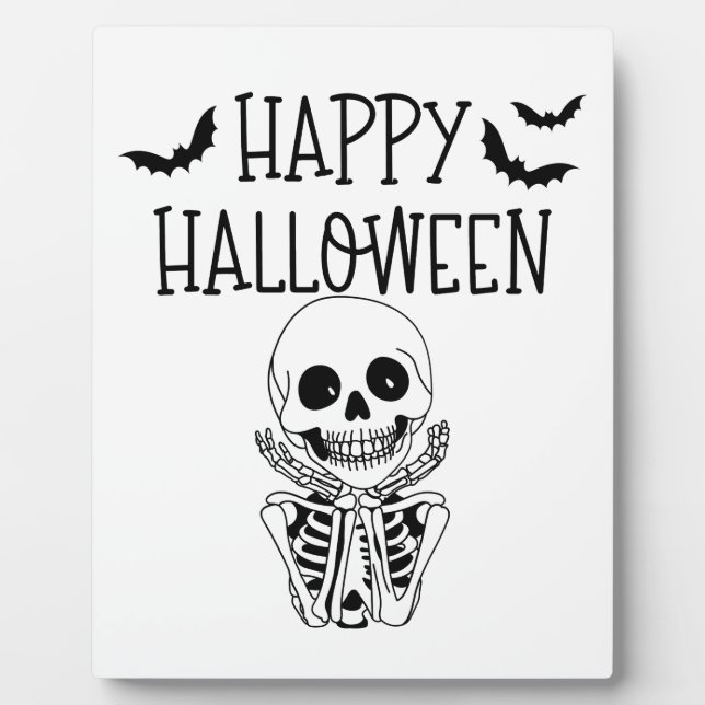 Placa Expositora Happy Halloween Plaque de table avec chevalet (Frente)