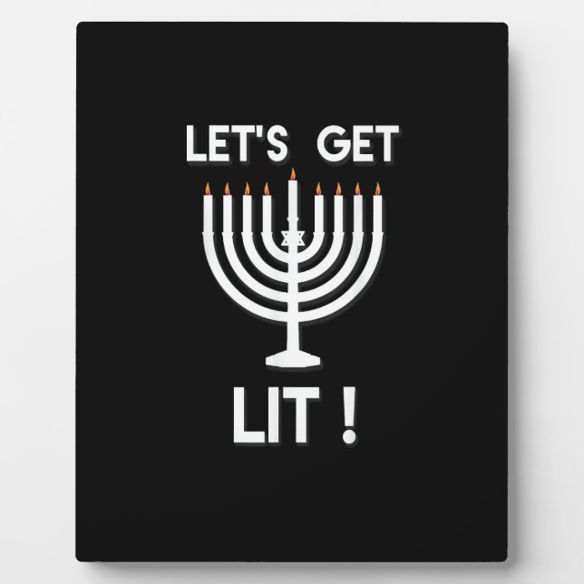 Placa Expositora Happy Hanukkah Tis The Season Get (Frente)