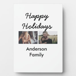 Placa Expositora Happy holidays father son Christmas photo family n