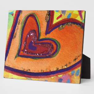 Placa Expositora Happy Love Hearts Art Print Plaques