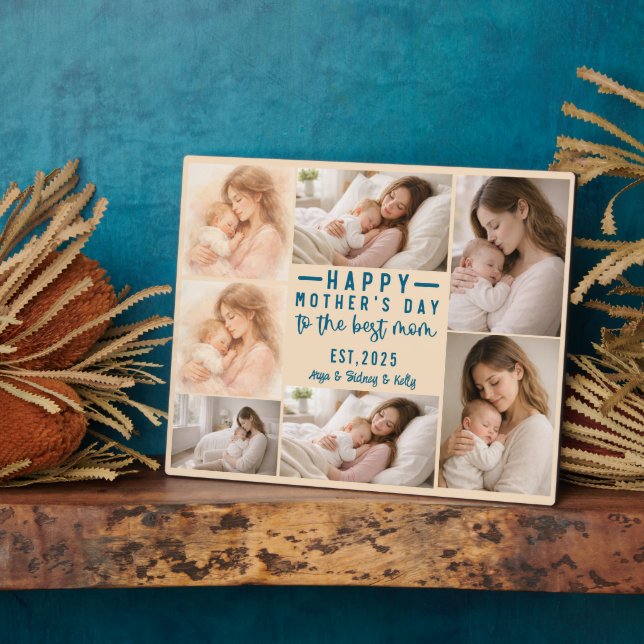 Placa Expositora Happy Mother’s Day | Personalized Photo (Lado)