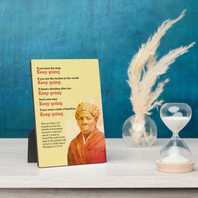 Placa Expositora HARRIET TUBMAN Sigue Cita (Lado)