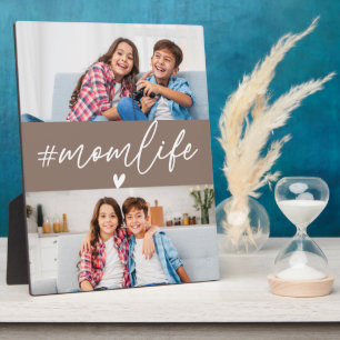 Placa Expositora Hashtag Momlife 2 Fotos Personalizado