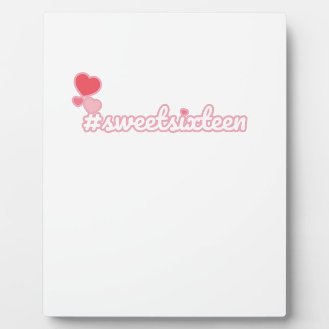Placa Expositora Hashtag Sweet Dieciséis (Frente)