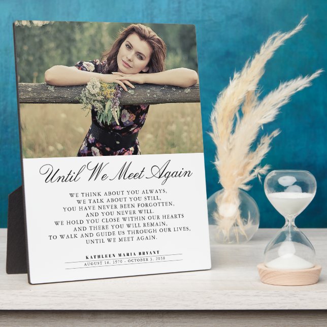 Placa Expositora Hasta que nos reunamos de nuevo con la foto del fu (Lado)