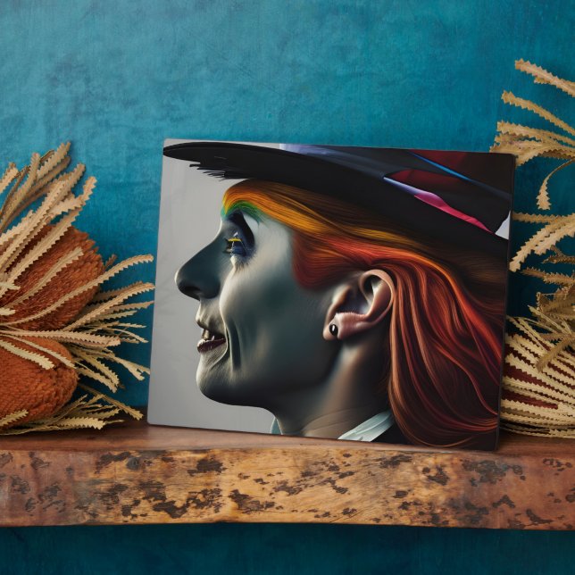 Placa Expositora Hatter AI generó el arte Plaque (Lado)