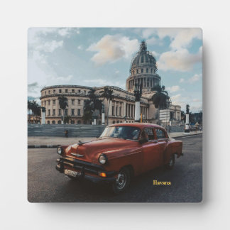 Placa Expositora Havana Cuba Coche Clásico Antiguo