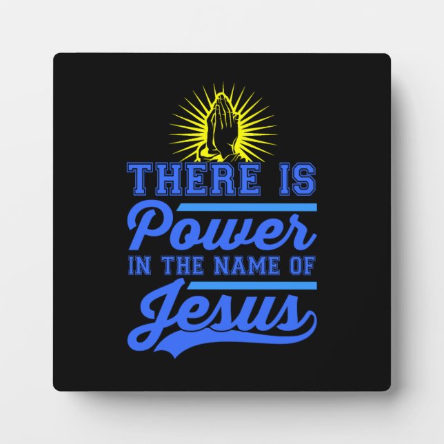 Placa Expositora Hay poder en el nombre de Jesús (Frente)
