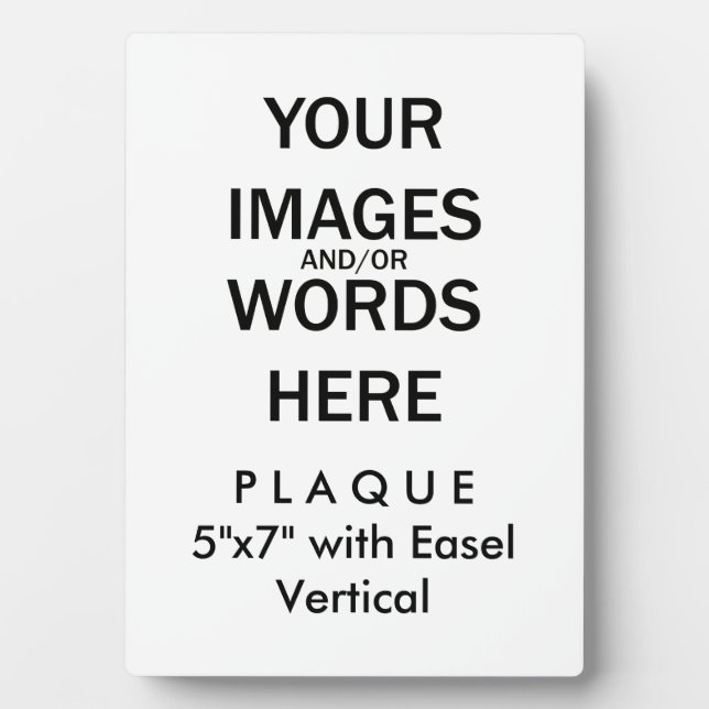 Placa Expositora Hazlo tú mismo - Plaque 5x7 con Easel (Frente)