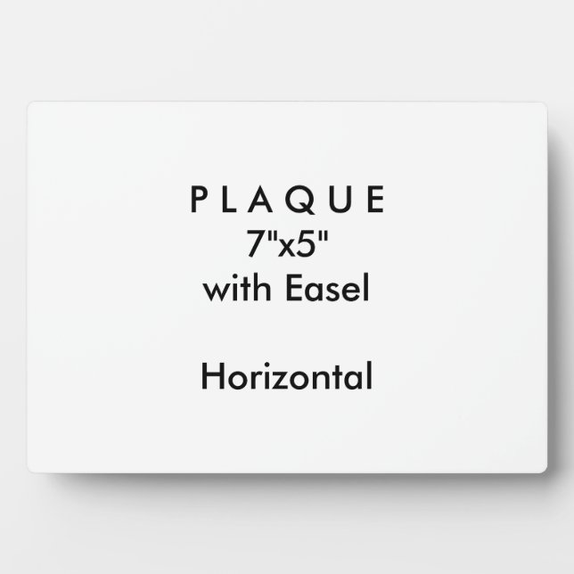 Placa Expositora Hazlo tú mismo - Plaque 7x5 con Easel (Frente)