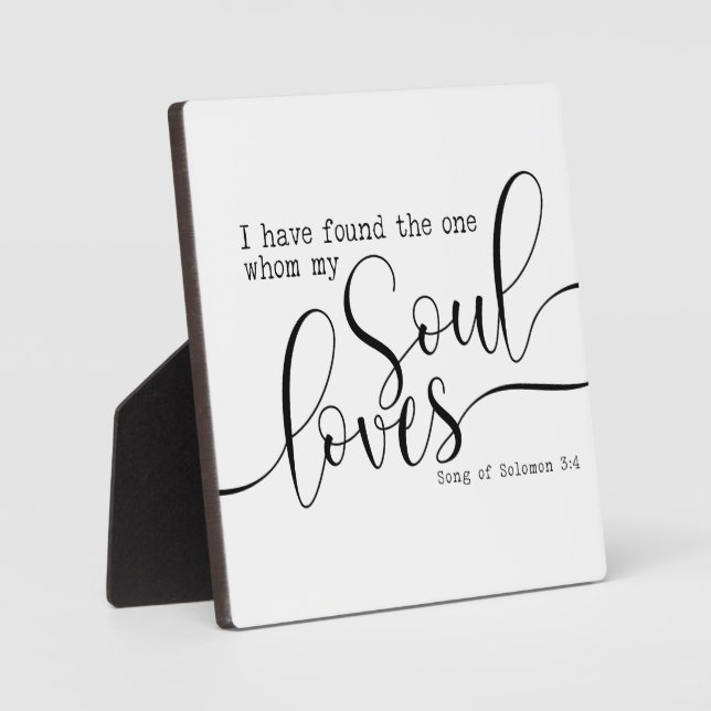 Placa Expositora He encontrado al que mi alma ama el Rótulo (Anverso)