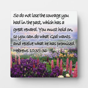 Placa Expositora Hebreos 10:35-36