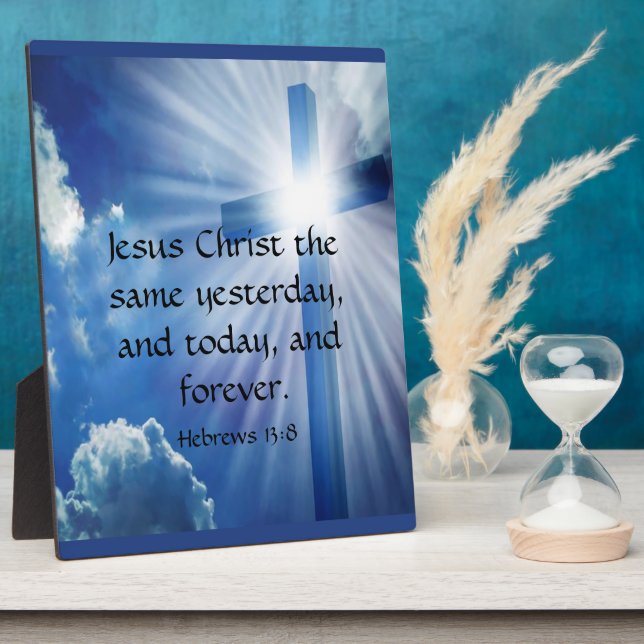 Placa Expositora Hebreos 13:8 (Lado)