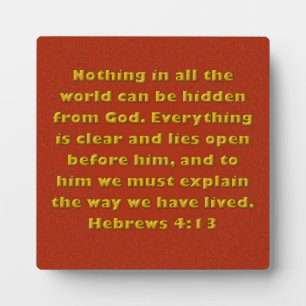Placa Expositora Hebrews 4:13