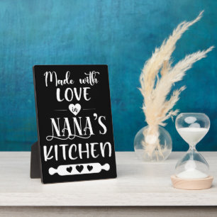 Placa Expositora Hecho con amor en la cocina de Nana