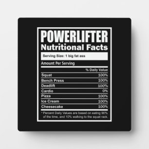 Placa Expositora Hechos Nutricionales De Powerlifter, Famoso Levant