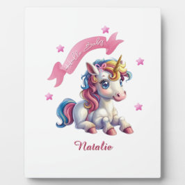 Placa Expositora Hello Baby Unicorn