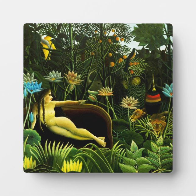 Placa Expositora Henri Rousseau La Plaque de Sueño (Frente)