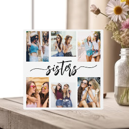 Placa Expositora Hermanas 6 Collage de fotos Keepsake Gift