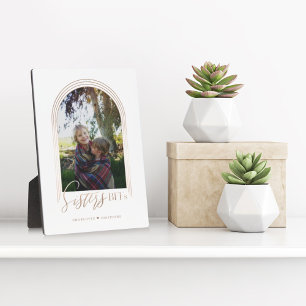 Placa Expositora Hermanas BFFs Elegant Arch Frame Photo Keepsake