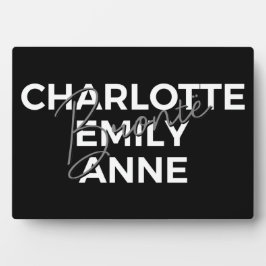 Placa Expositora Hermanas Brontë II - Charlotte & Emily & Anne