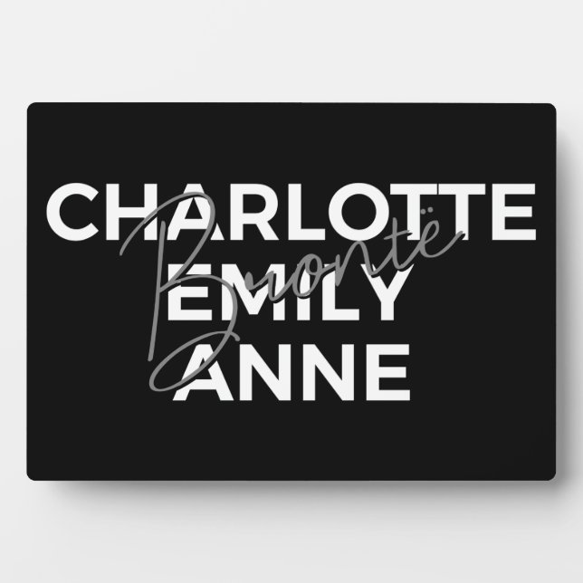 Placa Expositora Hermanas Brontë II - Charlotte & Emily & Anne (Frente)