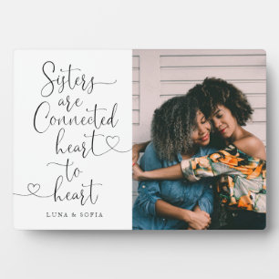 Placa Expositora Hermanas conectaron el corazón con el corazón   Fo