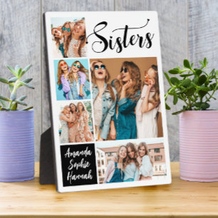 Placa Expositora Hermanas del Collage de fotos moderno