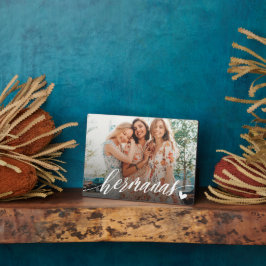 Placa Expositora Hermanas Script Españolas Foto