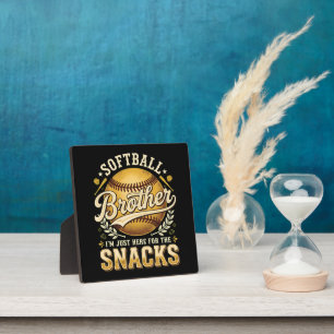 Placa Expositora Hermano de Sóftbol Divertido Snacks Deportes