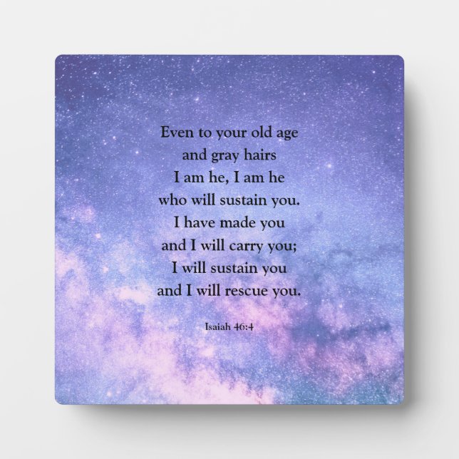 Placa Expositora Hermosa Biblia Motivadora Verse Isaiah (Frente)